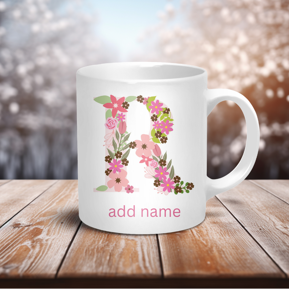 Personalised Coffee Mug- Custom Letter & Name