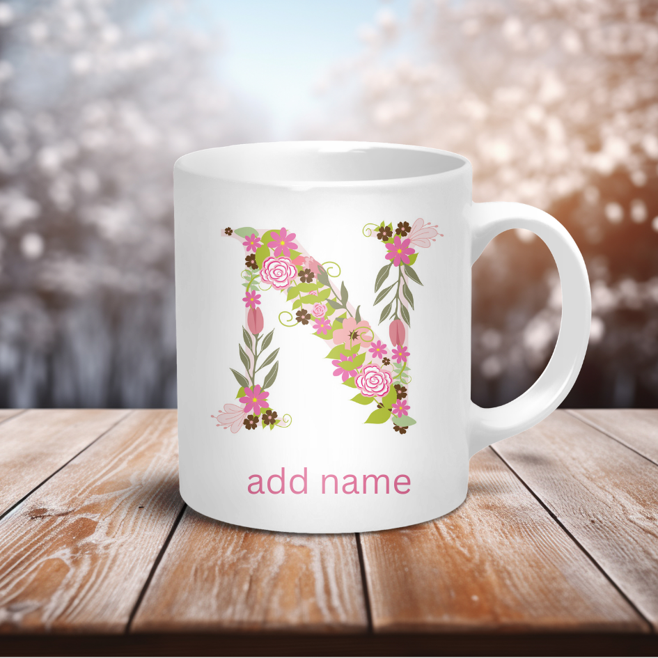 Personalised Coffee Mug- Custom Letter & Name
