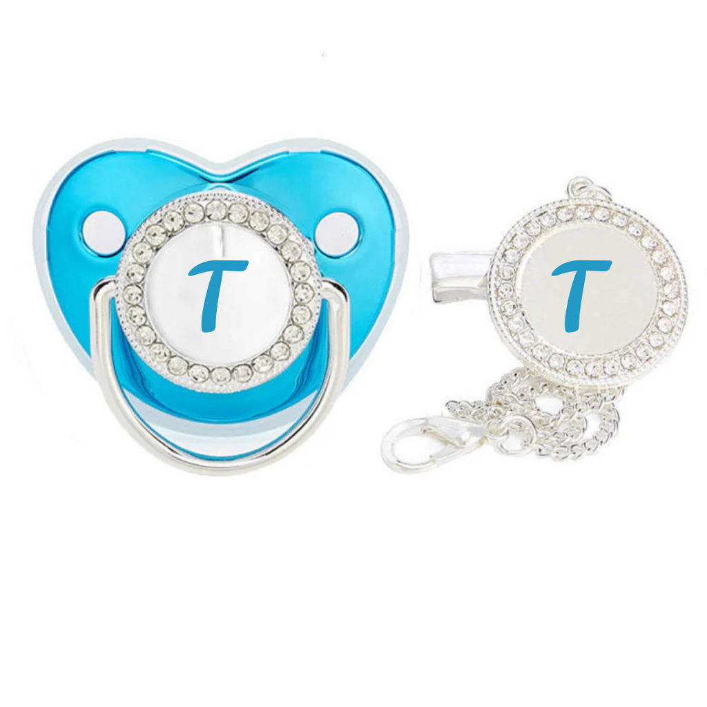 Personalised Dummy & Matching Dummy Clip Custom Name Boy or Girl