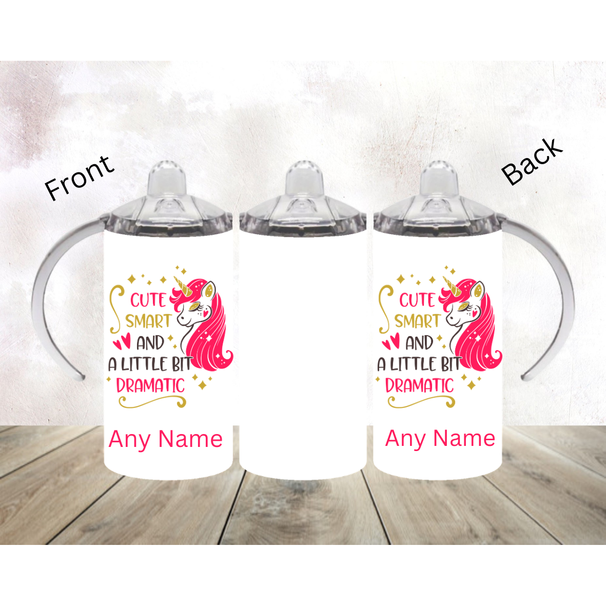 Personalised Kids Sippy Cup with Large Handles | Baby Toddler Training Cup