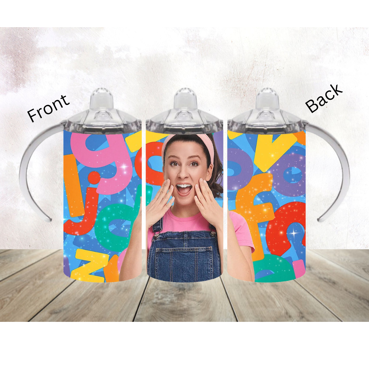 Personalised Kids Sippy Cup with Large Handles | Baby Toddler Training Cup