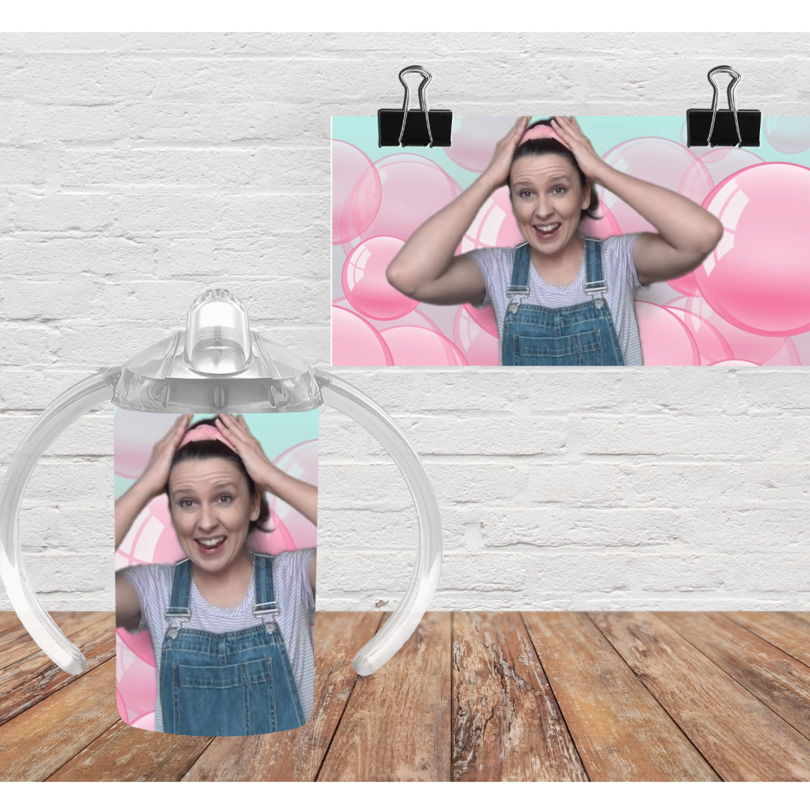 Personalised Kids Sippy Cup with Large Handles | Baby Toddler Training Cup