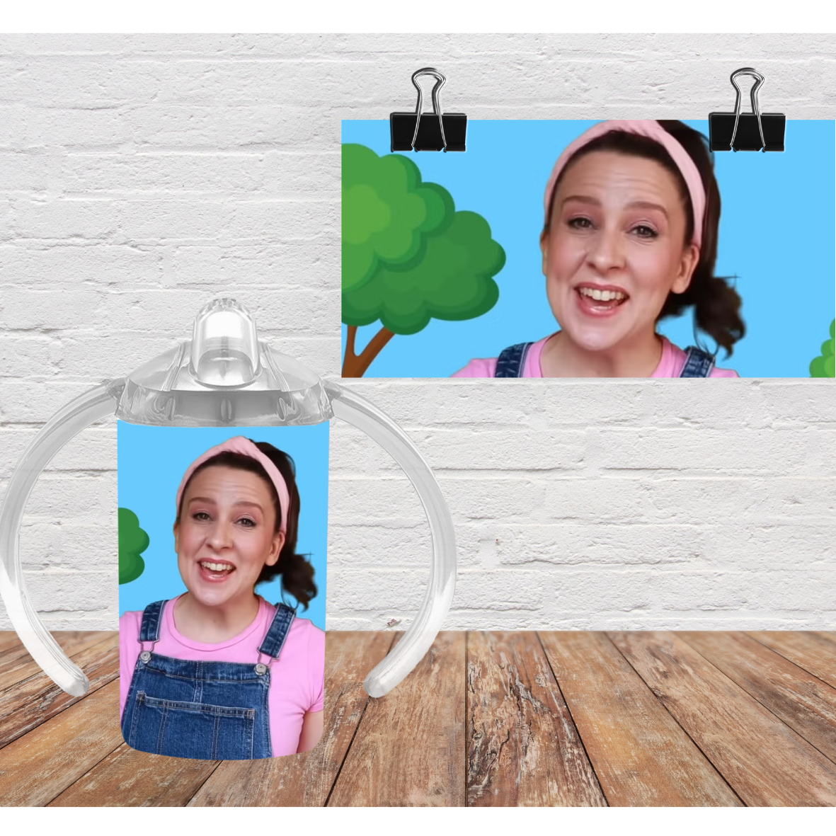 Personalised Kids Sippy Cup with Large Handles | Baby Toddler Training Cup