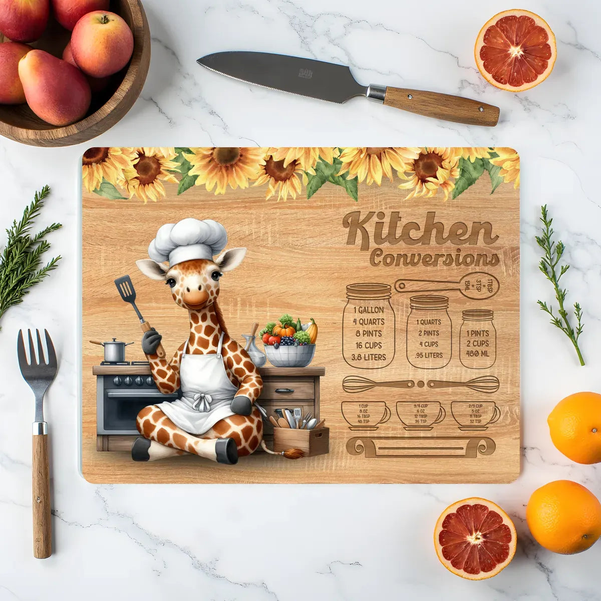 Personalised Glass Chopping Board – Custom Kitchen Gift