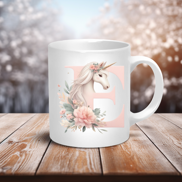 Personalised Coffee Mug -Unicorn Letter Mug
