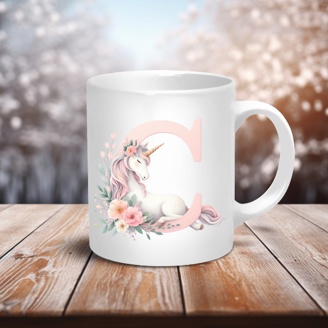 Personalised Coffee Mug -Unicorn Letter Mug