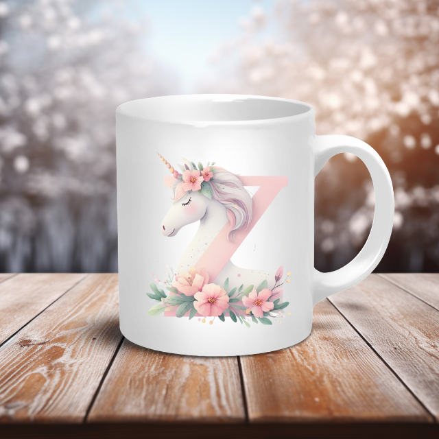 Personalised Coffee Mug -Unicorn Letter Mug
