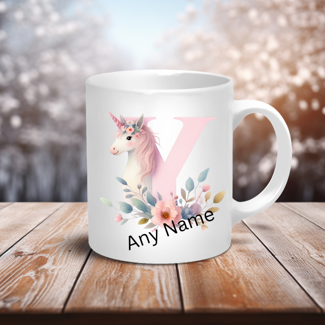 Personalised Coffee Mug -Unicorn Letter Mug