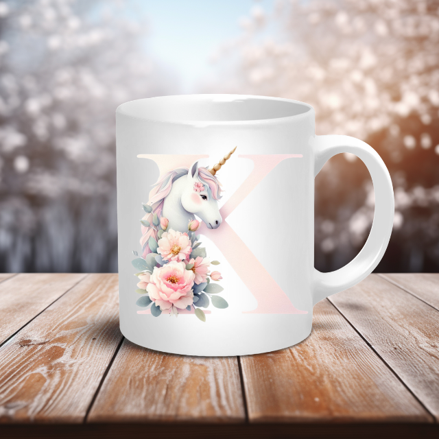Personalised Coffee Mug -Unicorn Letter Mug