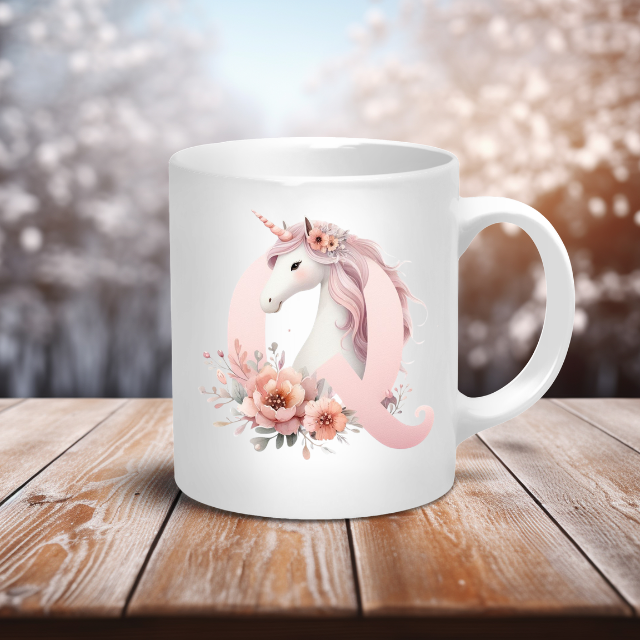 Personalised Coffee Mug -Unicorn Letter Mug
