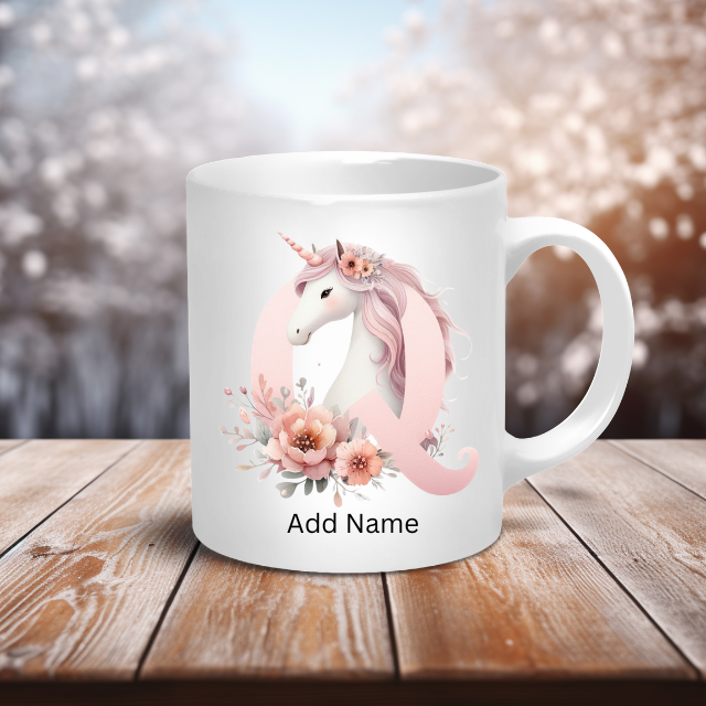 Personalised Coffee Mug -Unicorn Letter Mug