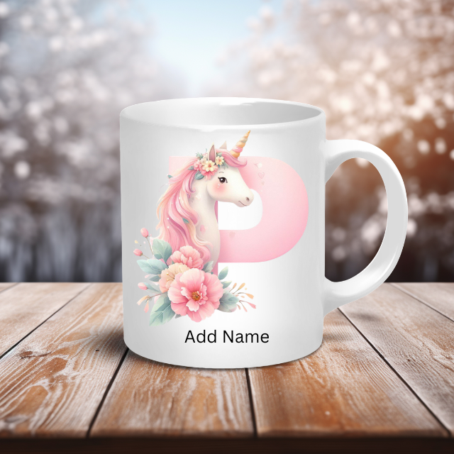 Personalised Coffee Mug -Unicorn Letter Mug