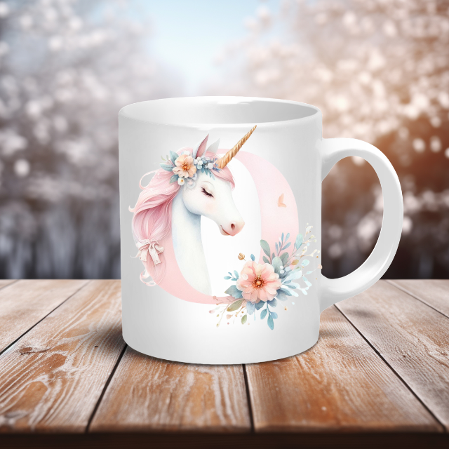 Personalised Coffee Mug -Unicorn Letter Mug