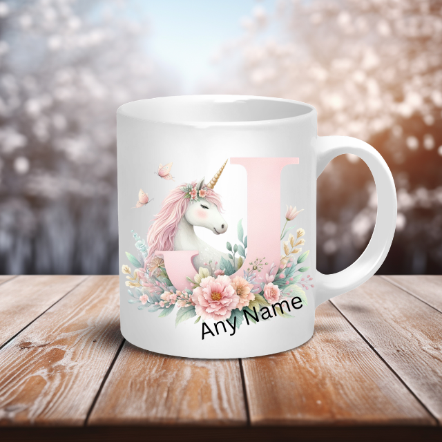 Personalised Coffee Mug -Unicorn Letter Mug