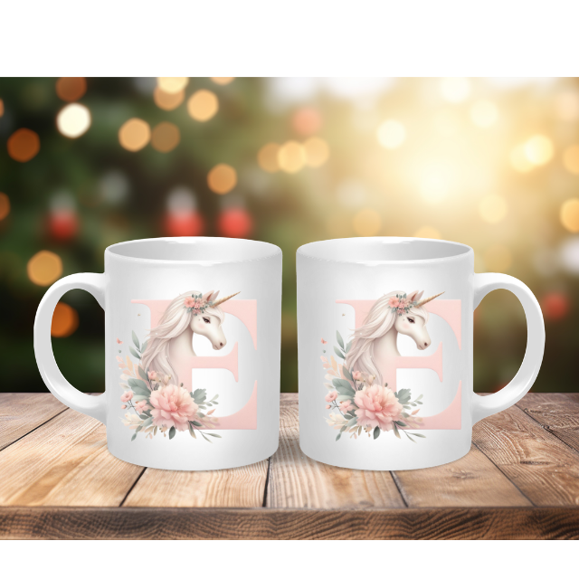 Personalised Coffee Mug -Unicorn Letter Mug