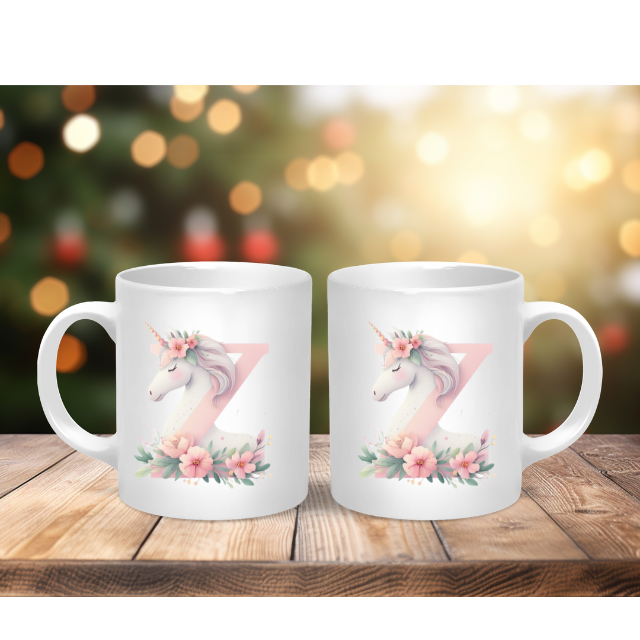 Personalised Coffee Mug -Unicorn Letter Mug