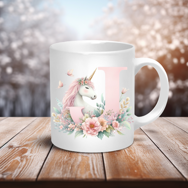 Personalised Coffee Mug -Unicorn Letter Mug