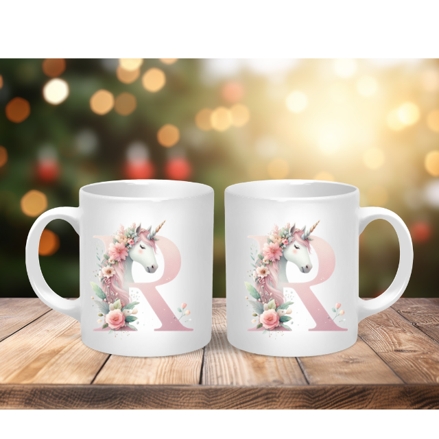 Personalised Coffee Mug -Unicorn Letter Mug