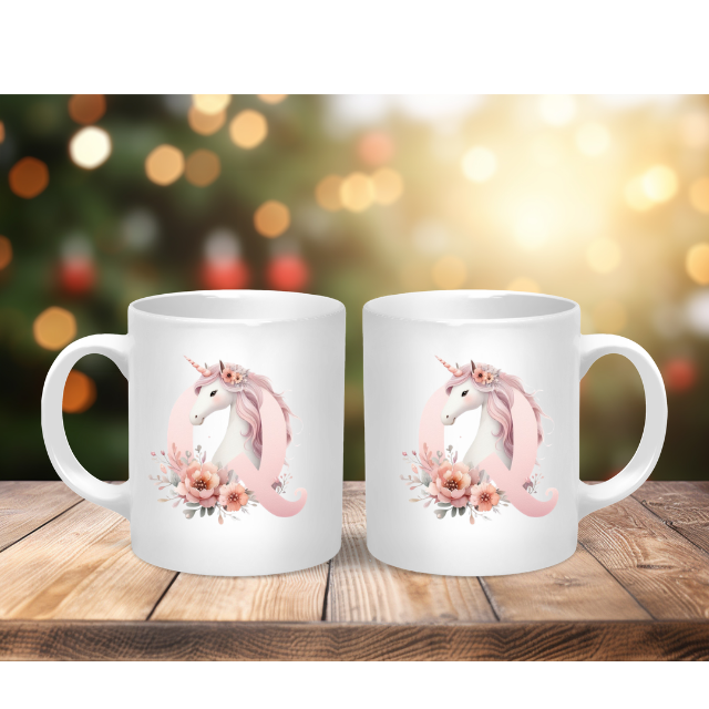 Personalised Coffee Mug -Unicorn Letter Mug