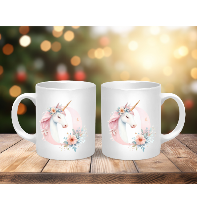 Personalised Coffee Mug -Unicorn Letter Mug