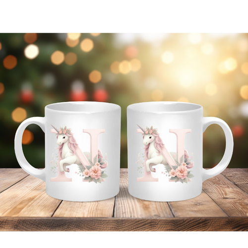 Personalised Coffee Mug -Unicorn Letter Mug
