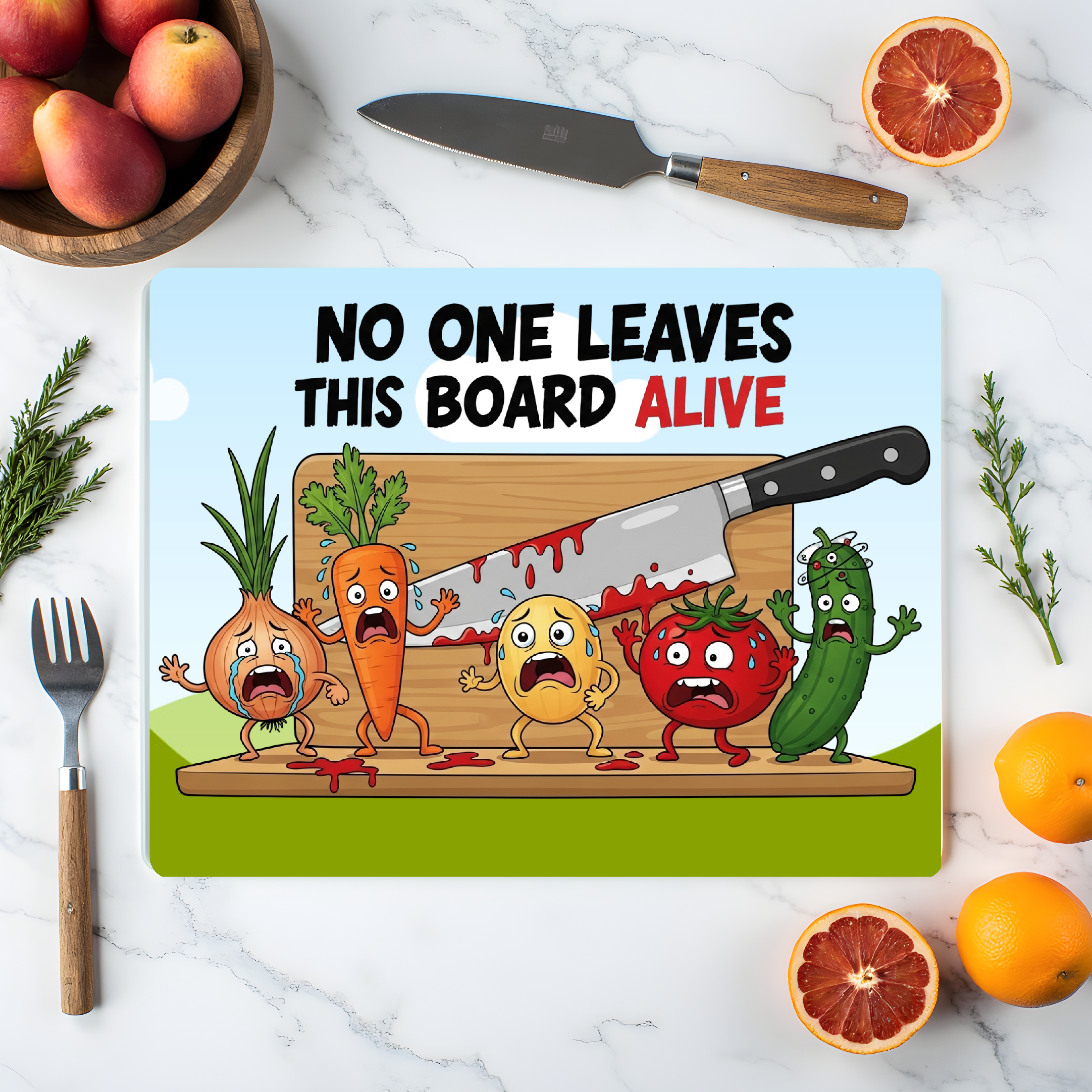 Personalised Glass Chopping Board – Custom Kitchen Gift
