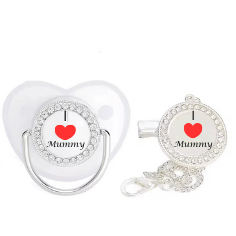 Personalised Dummy & Matching Dummy Clip Custom Name Boy or Girl