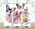 Personalised Straight Tumbler – Custom Name Skinny Tumbler with Lid & Straw