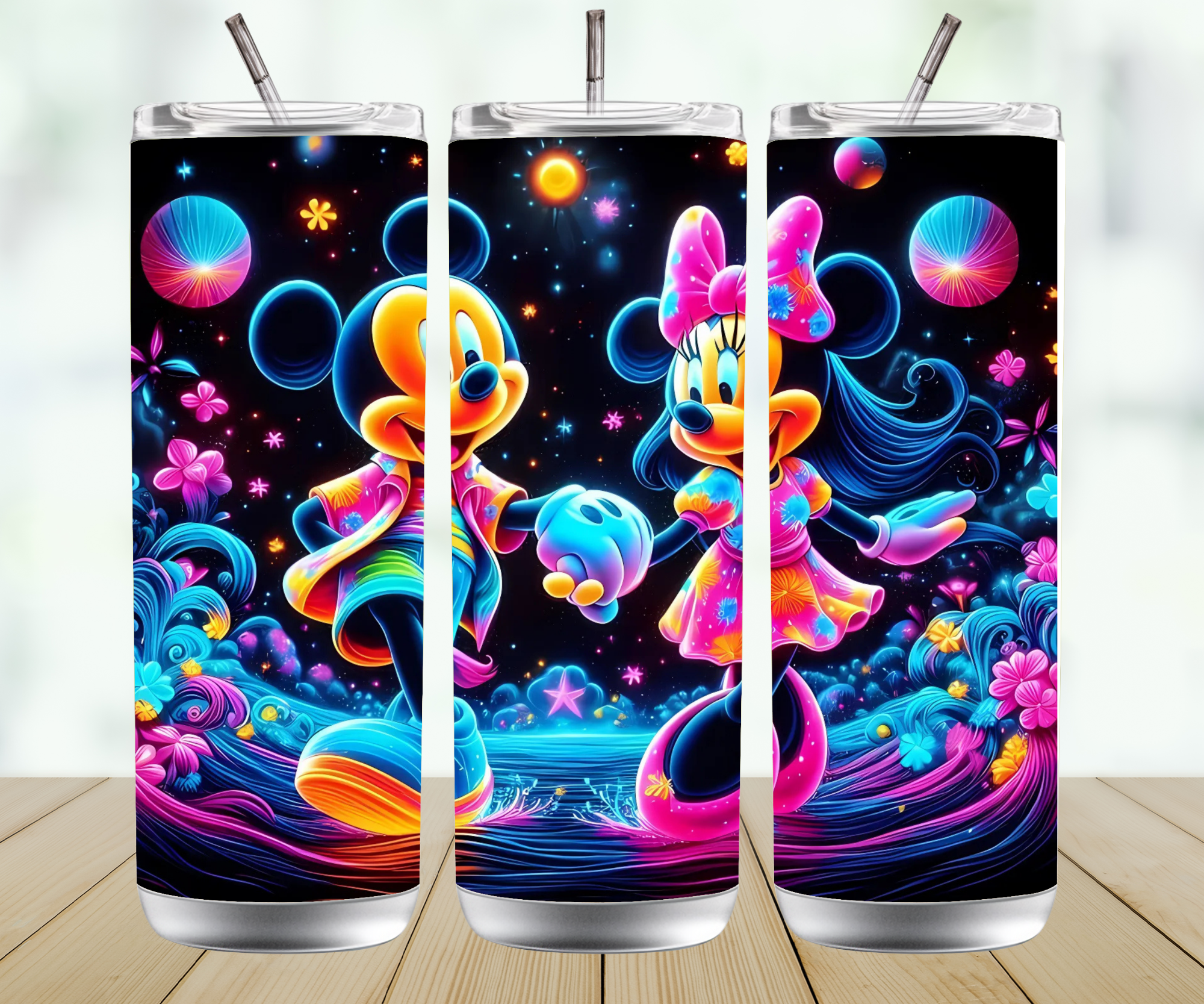 Personalised Straight Tumbler – Custom Name Skinny Tumbler with Lid & Straw