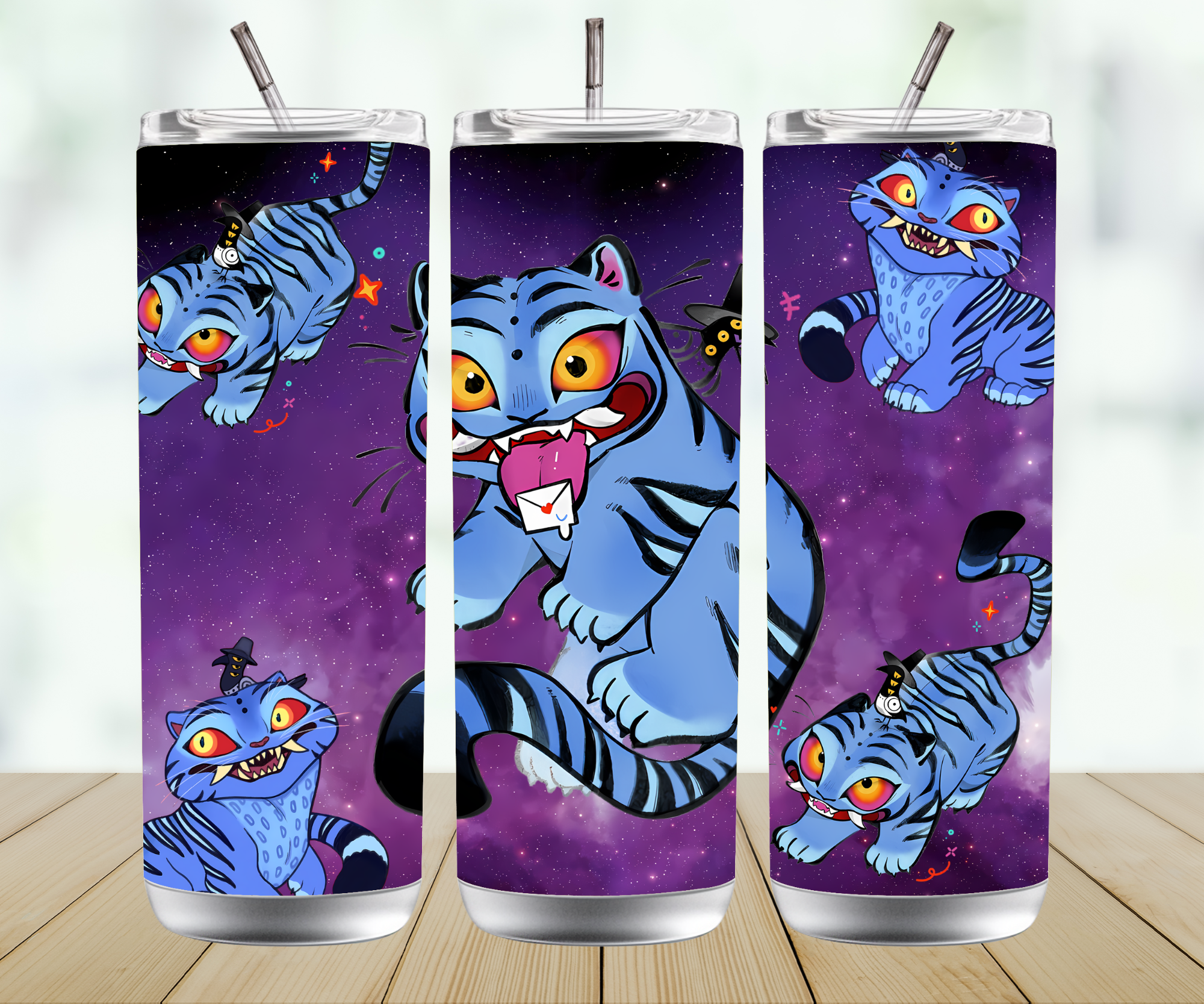 Personalised Straight Tumbler – Custom Name Skinny Tumbler with Lid & Straw