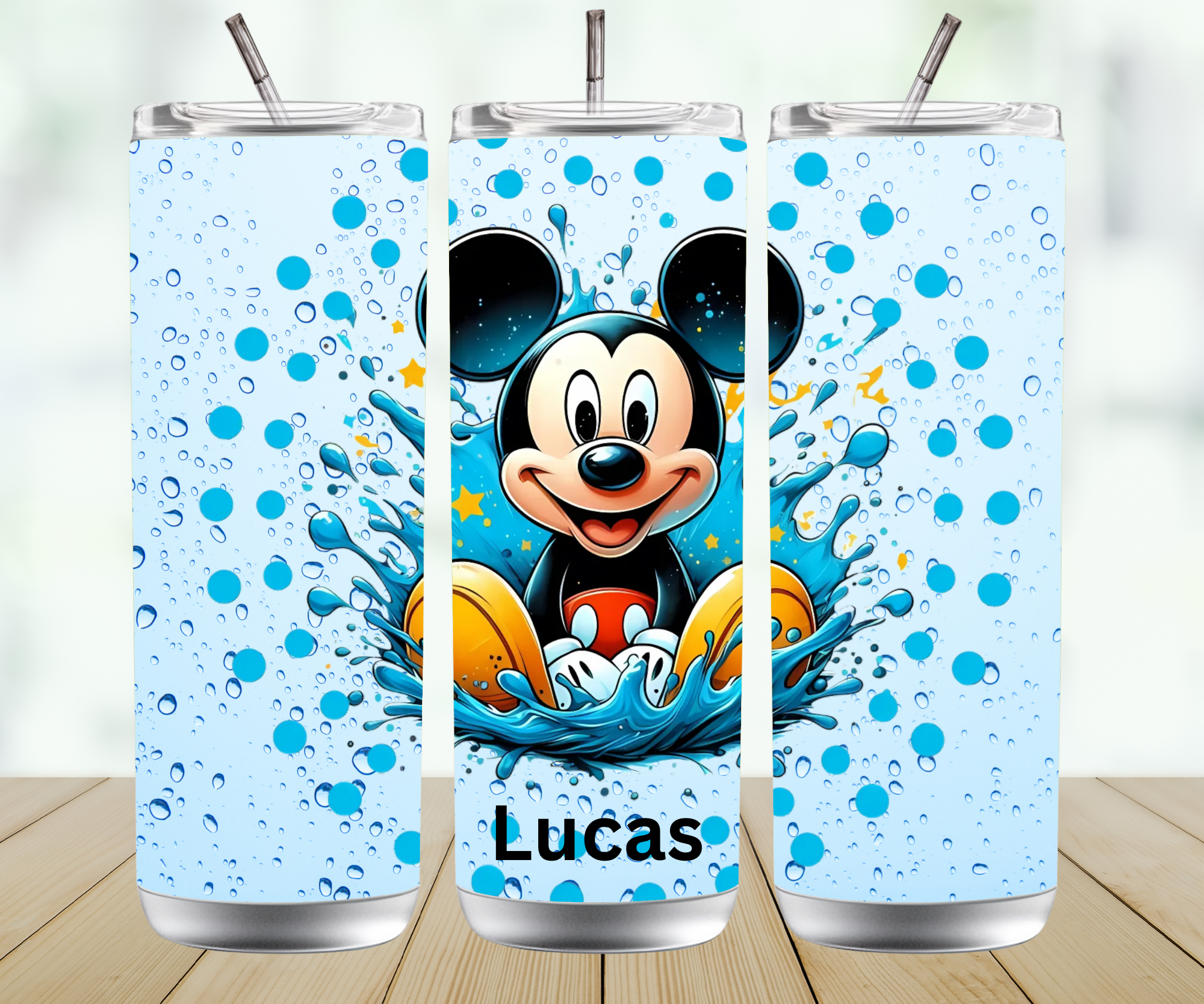 Personalised Straight Tumbler – Custom Name Skinny Tumbler with Lid & Straw