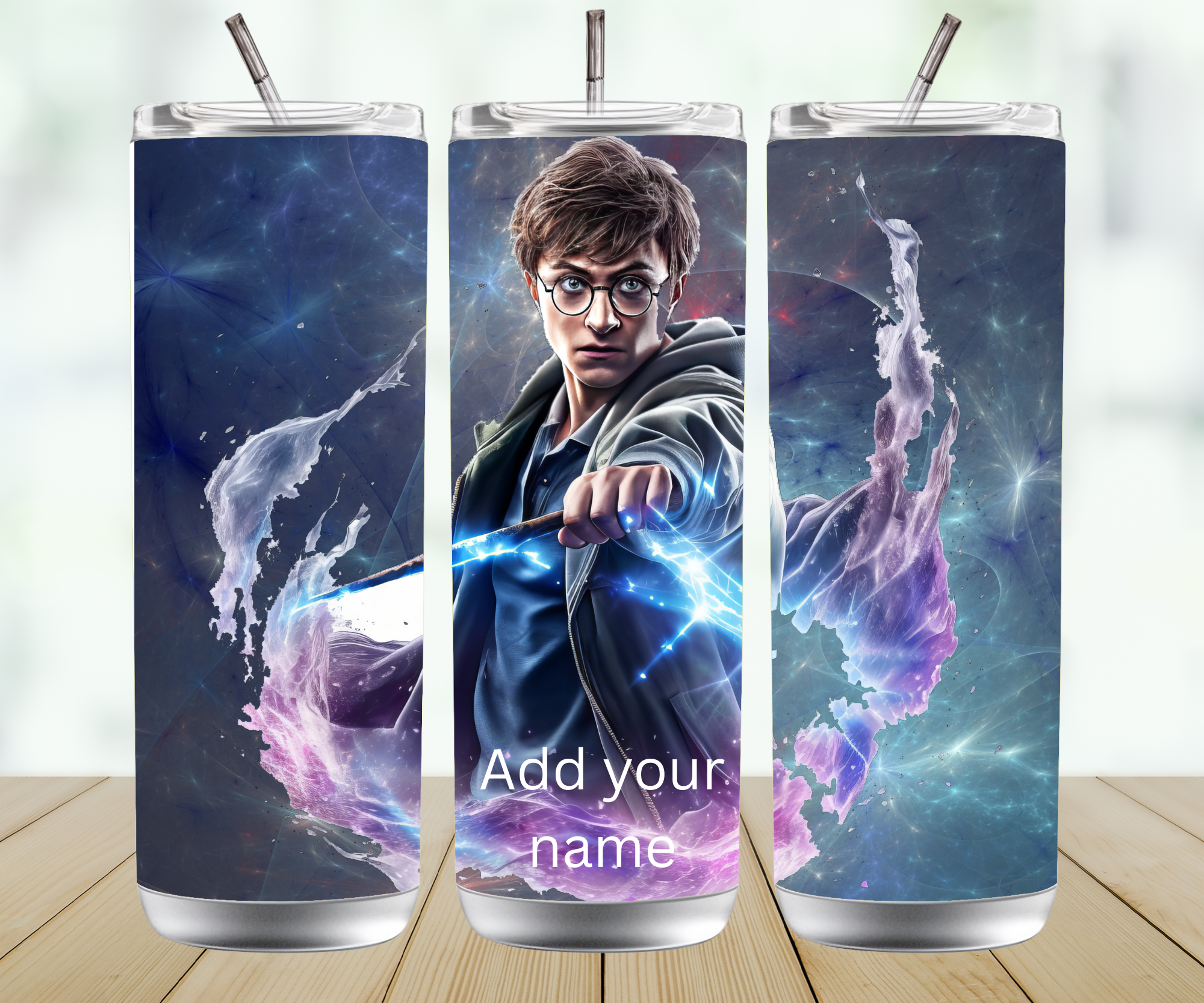 Personalised Straight Tumbler – Custom Name Skinny Tumbler with Lid & Straw