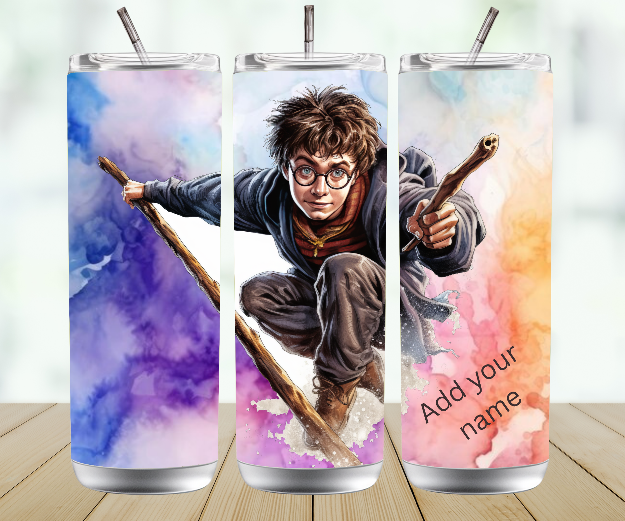 Personalised Straight Tumbler – Custom Name Skinny Tumbler with Lid & Straw