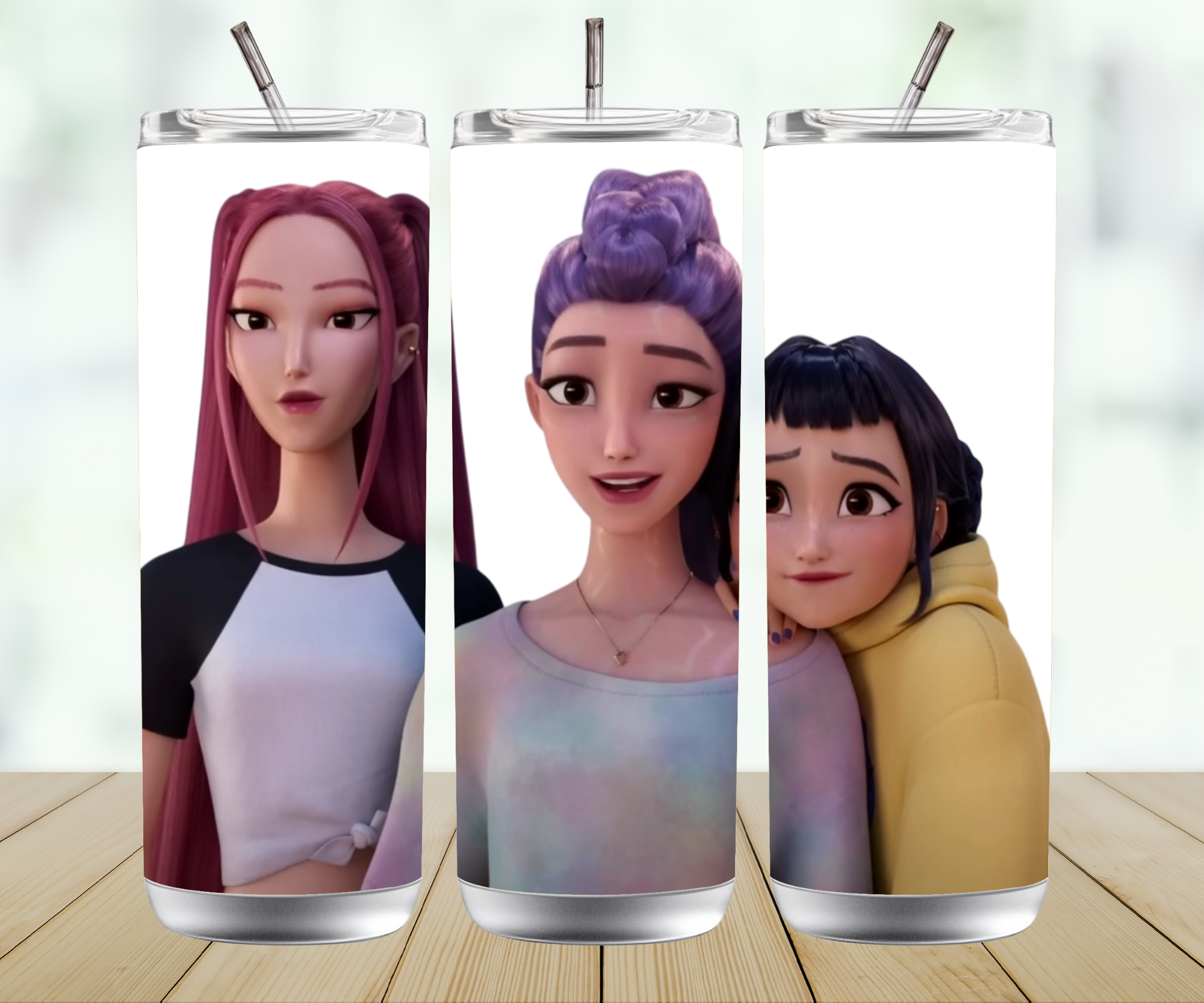 Personalised Straight Tumbler – Custom Name Skinny Tumbler with Lid & Straw