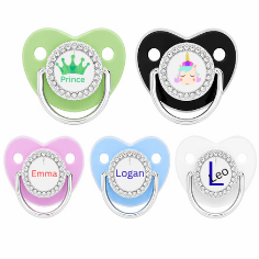 Personalised Dummy & Matching Dummy Clip Custom Name Boy or Girl